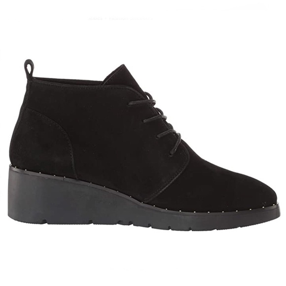 STEVEN Steve Madden studded black suede wedge bootie 7.5 - Picture 4 of 7